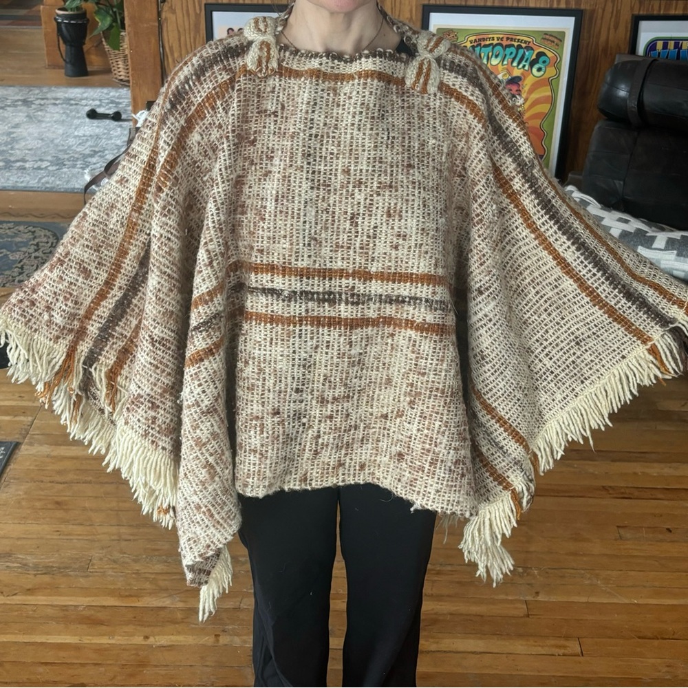 Vintage wool Poncho